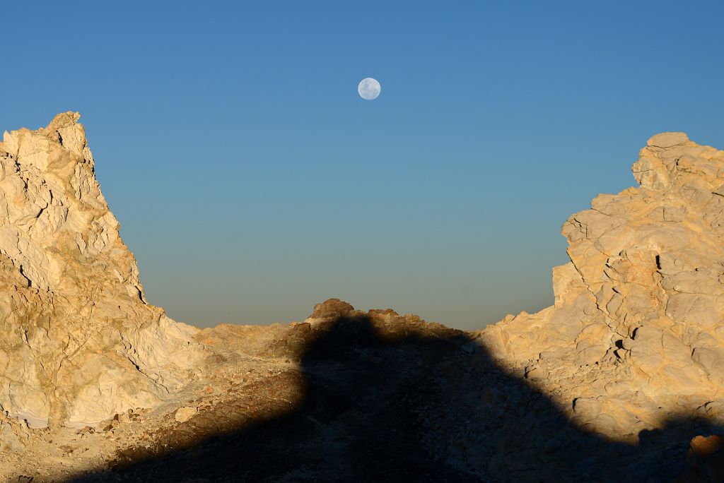 31 Moon Over Aconcagua Camp 3 Colera 5980m At Sunset